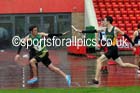 Glasgow change-over during the 4 x 400 metres relay in the worst conditions of the day, British National League, Division 1, Gateshead. Photo: David T. Hewitson/Sports for All Pics